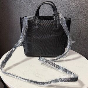 Ampersand as Apostrophe Micro tote  crossbody Bag in black  Leather. 
NEW w Tags